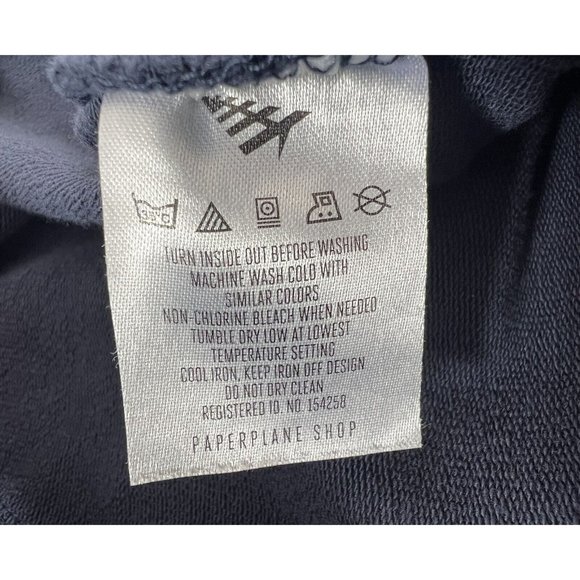 Paper Planes Mens Medium Solid Joggers Sweat Pants Navy Jay Z Roc Nation - Picture 11 of 11